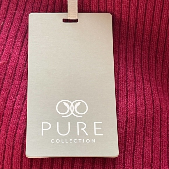 100% Cashmere Pure Collection Cowl Neck Sweater Winter Crimson NWT Size 2 EU 34 - Picture 11 of 11